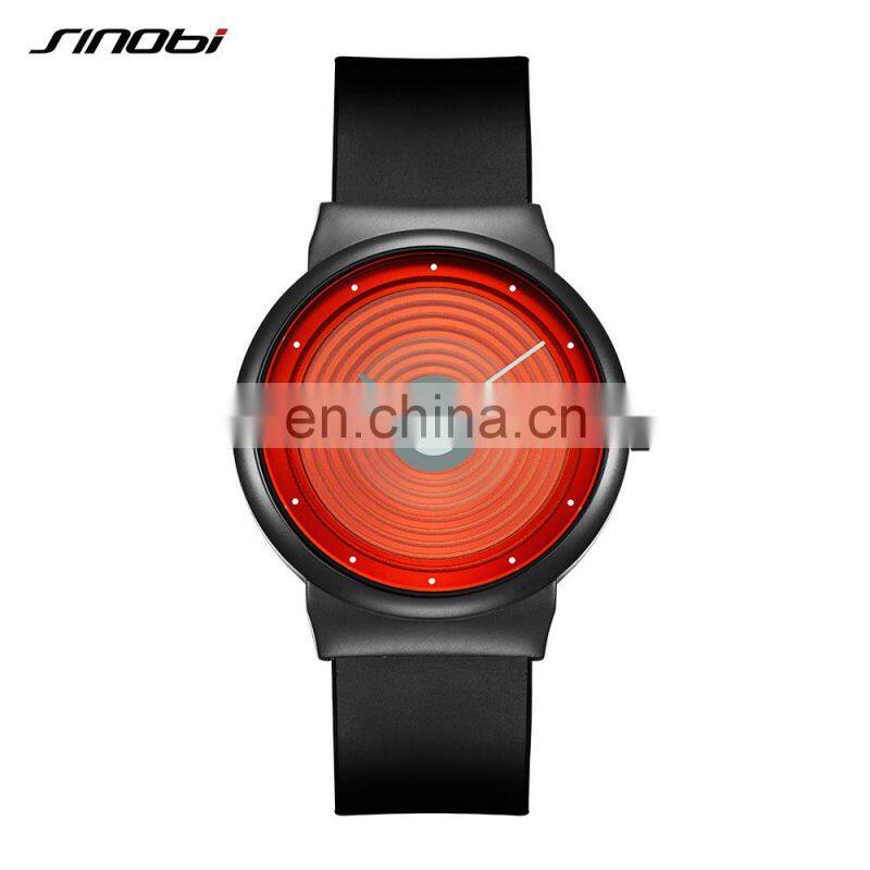 SINOBI Dynamic Orange Dial Watches S9802G Youth Boys Handwatch Simple Dial Design Watch Wrist Dropshipping Watch