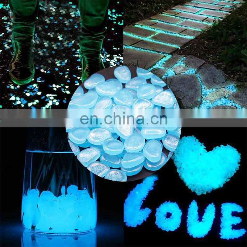 300pcs/Pack Luminous Stone Walkway Rock Garden Patio Lawn Garden Yard Stone Decoration Garden Craft Luminous Cobblestone Decor