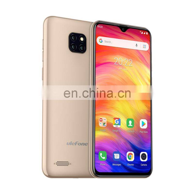 Ulefone Note 7 Smartphone 6.1 inch 1GB RAM 16GB ROM MT6580A Quad Core 3500mAh Face ID Three Rear Cameras Android GO Mobile Phone