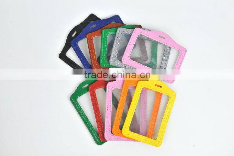 Plastic id card badge holder