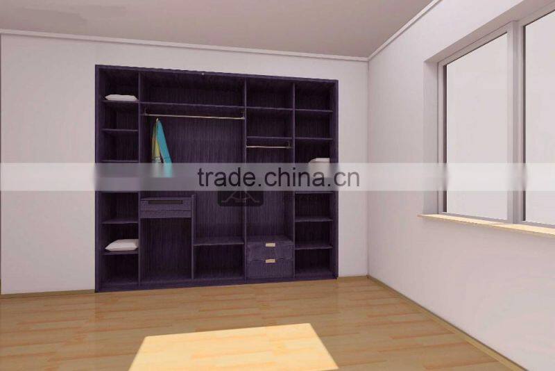 WD-048 Open Storage Sunmica Designs For Wardrobe