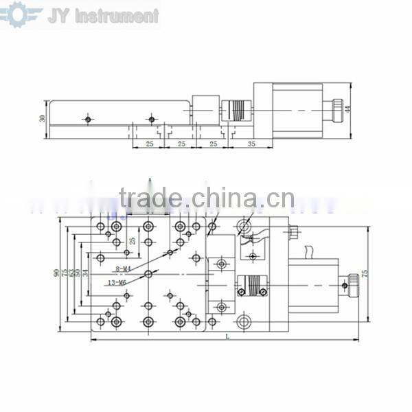 Motorized xyz micrometer slide, xyz postioning stage, xyz micrometer stage/ 15 to 75mm
