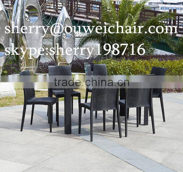 injection plastic rattan pattern chair