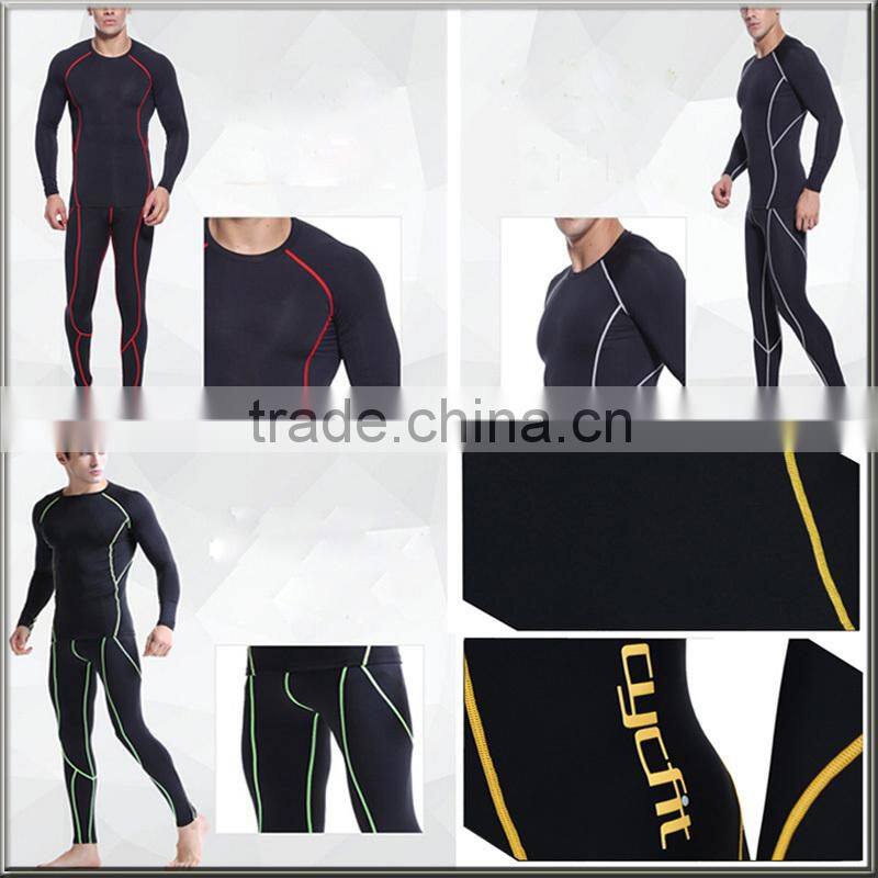 (OEM/ODM Factory)Black Short sleeve quick dry breathable compression wear men compression wear quick dry running tops for men
