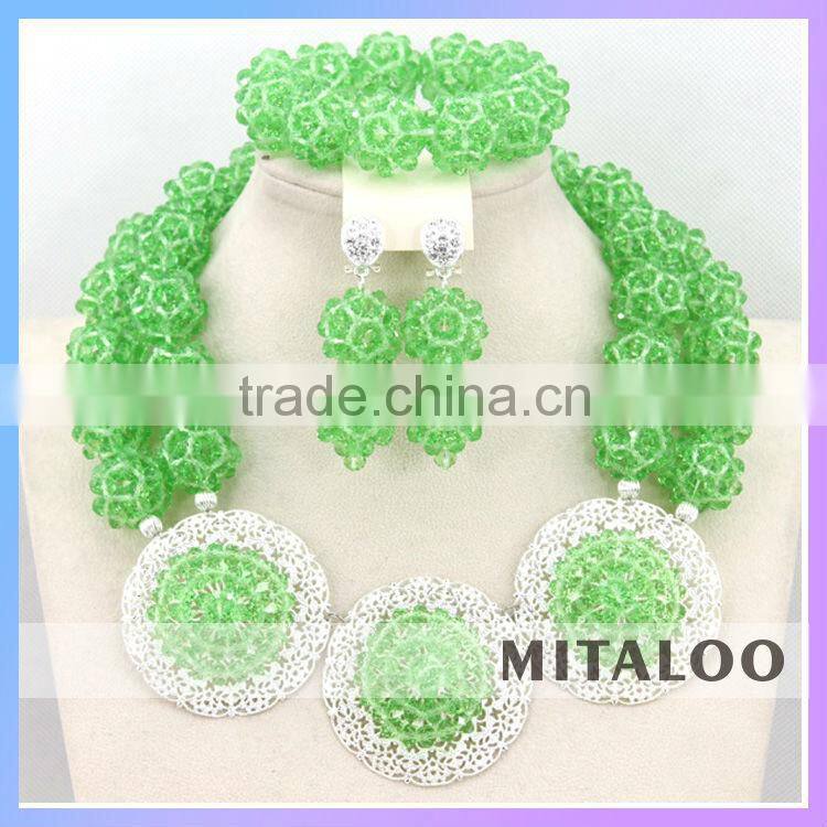 Mitaloo Red Bead Necklace Set Bead Necklace Nigerian African Bead Jewelry Sets MT0002