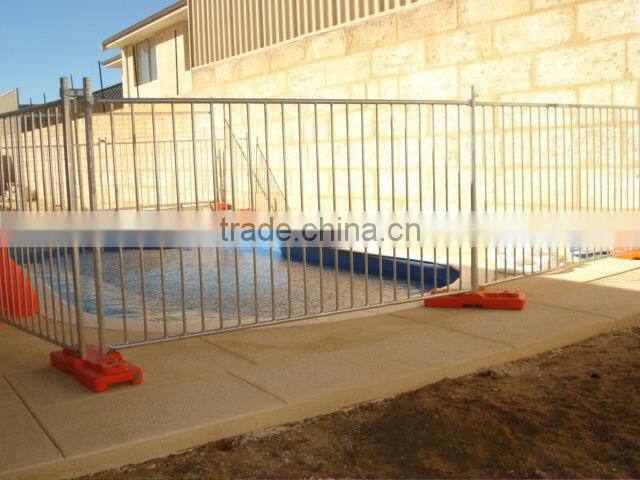 Powder coated flat top iron pool fencing
