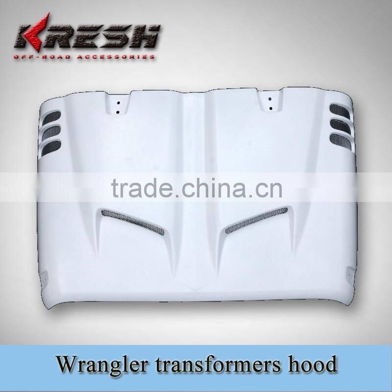 Multifarious hood for wrangler jk, 10th annversary hood, wrangler avenger hood, trasformers hood