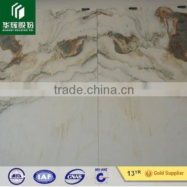 Luxury white Onyx stone landscape painting for background wall