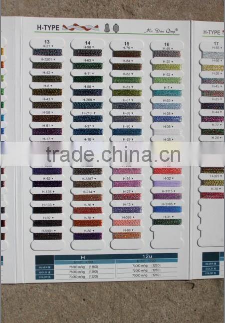 high quality light red MH Type Metallic Yarn for lace