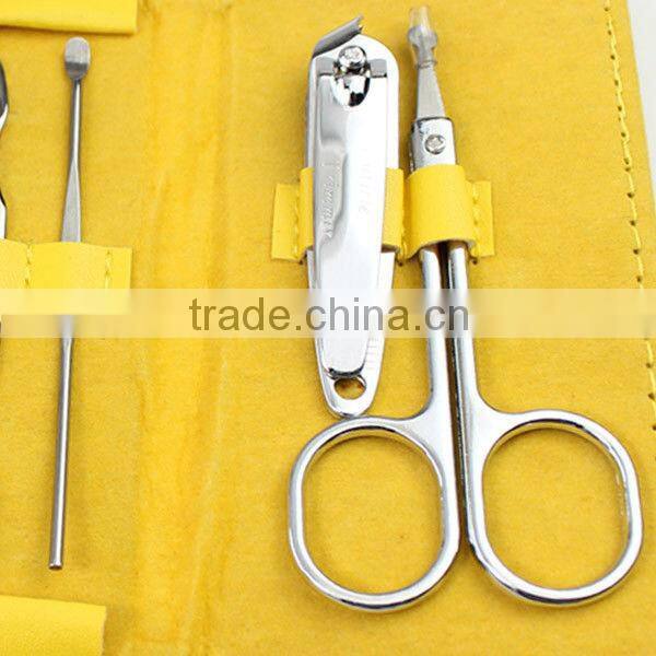 Girls yellow color bag manicure tool