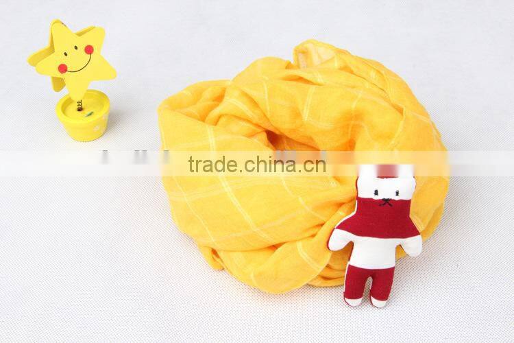 Wholesale Fashion Children Kid's Checked Plaid Cotton Polyester Autumn Winter Scarf