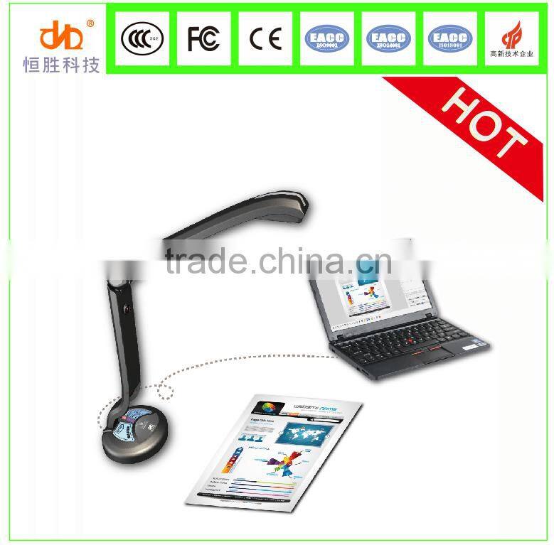 USB+VGA Port HS5500C digital Visualizer high resolution 5 Mega Portable document camera low price