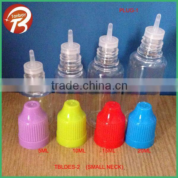 30ml blue plastic PET e juice bottle with tamper ring childsafety cap