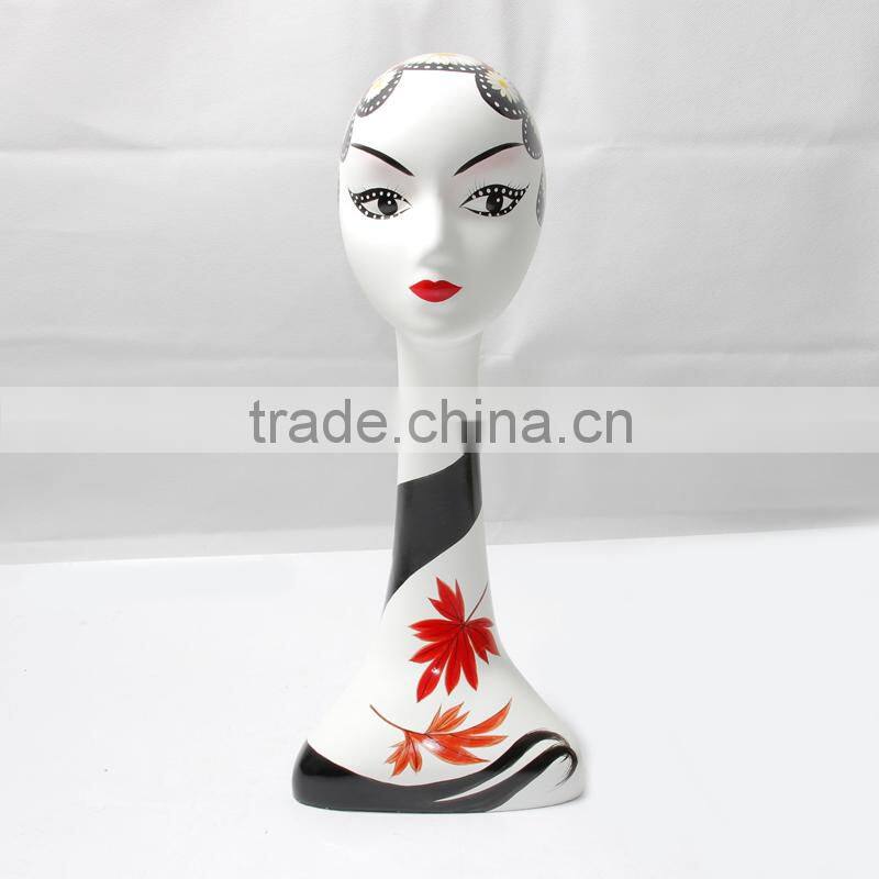 Alibaba 2015 Hot Selling Abstract Hand-painted Display doll Head Wholesale