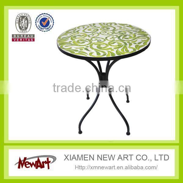 Color metal glass outdoor garden furniture patio furniture glass furniture