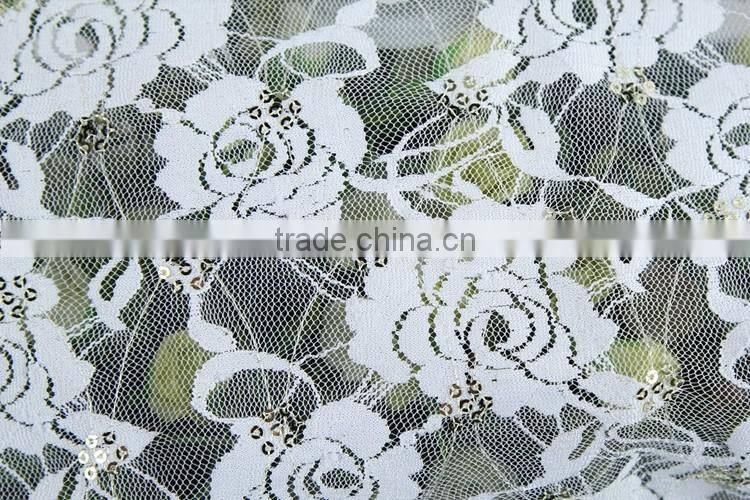2016 new fancy cheap stretch embroidery sequined wholesale beaded lace fabric new flower laces