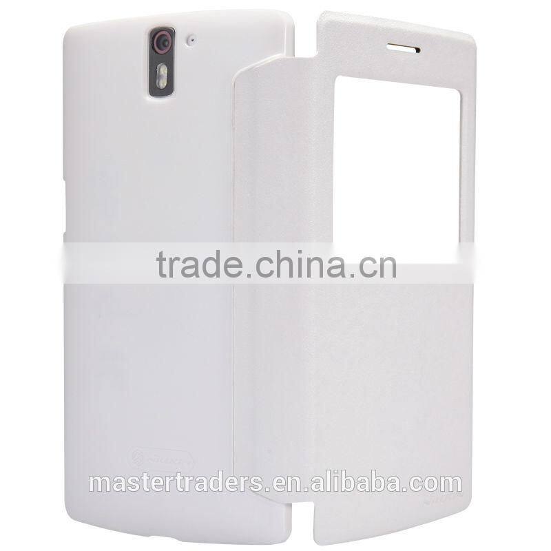 Origianl NILLKIN Sparkle Series Flip Luxury PU Leather Case Skin Back Cover For One Plus MT-2749