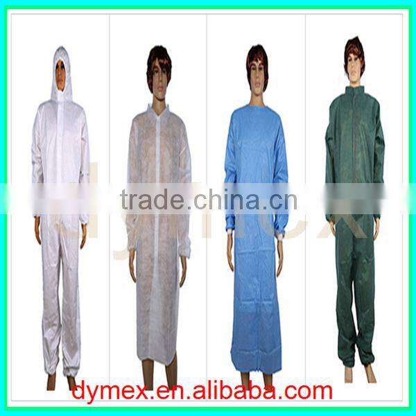 Disposable Nonwoven Fabric Knit Collar Lab Coats