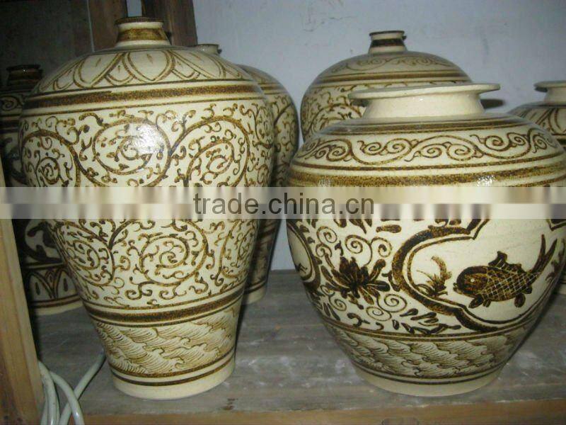 Chinese antique elegant red Porcelain Jar