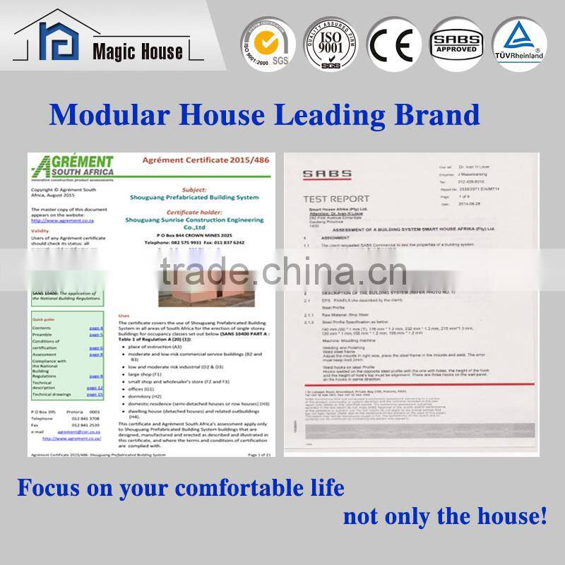 hot sale new type prefab house ready made small movable house/certificated high quality EPS house desing/sandwich panel house