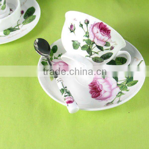 220ml hot sale keurig colour ceramic tea cup and saucer