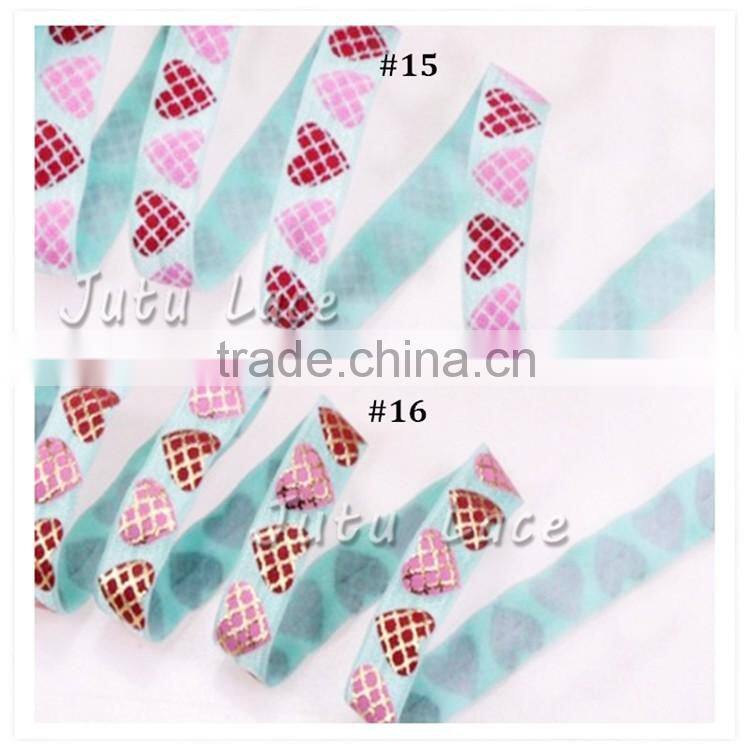 Shiny 5/8'' Elastic Fold Over Elastic - Stretch baby/girls headbands accessory