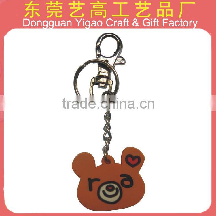 Soft PVC personalized name keychains for premium gifts