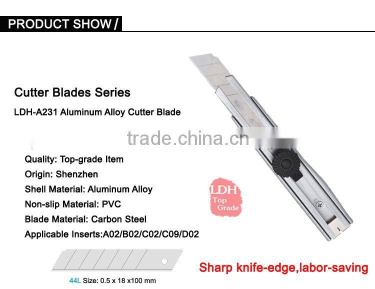 { LDH-B231 } New model quick change utility knife with safety screw