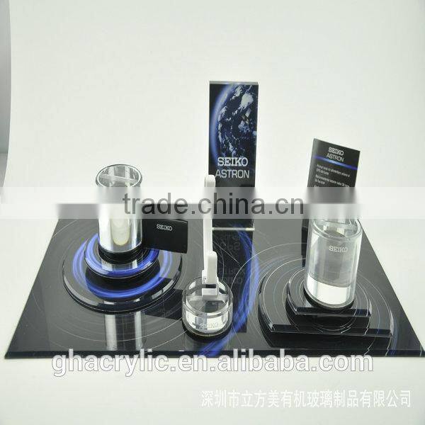 GH-RZ530 Strict request quality clear acrylic make up display stand make up dispaly rack ,top grade acrylic display rack