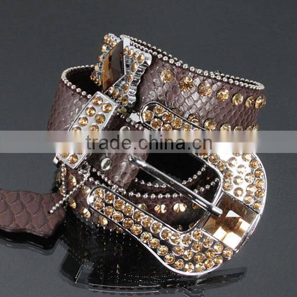 Glitter Paved Crystal Studded Belt