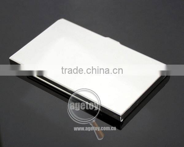 High Polished Mirror Effect Stainless Steel Blank Silver Metal Credit Card Holder