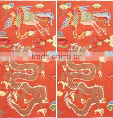 Bird pattern woollen carpet