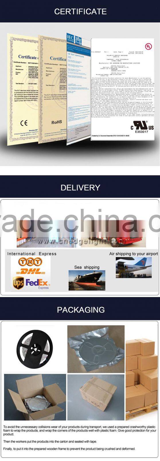 Edgelight SMD3014 LED strip , white color led flexible strip light ,UL ce rohs dc12v led strip