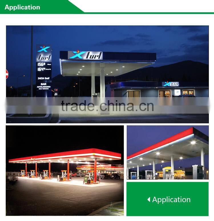 UL DLC listed 130w petrol station led canopy lighting with 5 years warranty