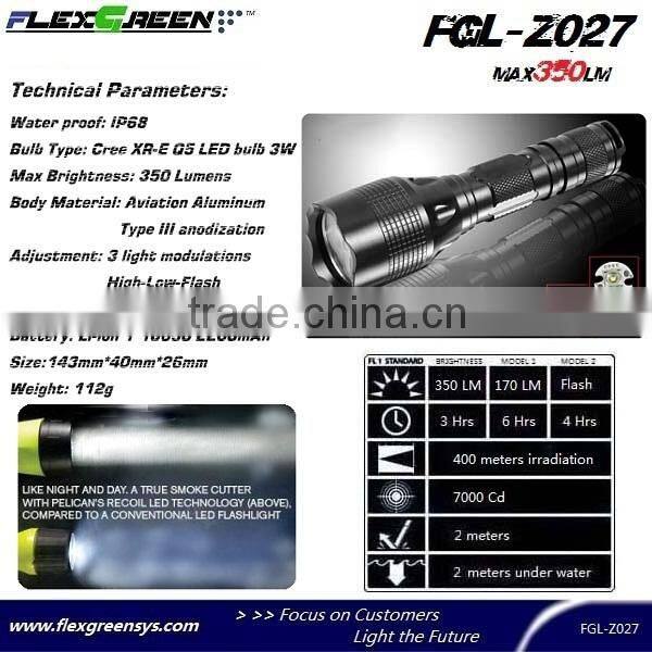 18650 battery perfect light figure Q5 LED torch