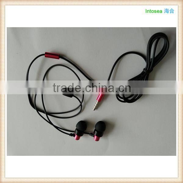 factory price new arrival TPE soft line super bass metal earphone