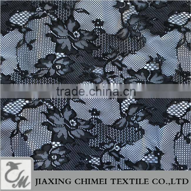 black lace jacquard fabric