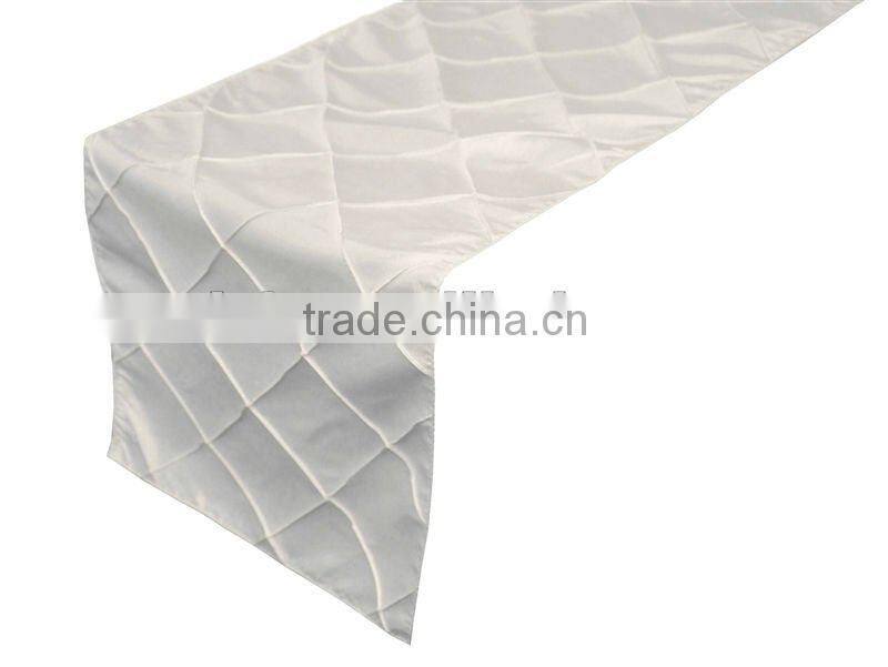 Pintuck table runner,table cloth,chair sash,placemat,napkin,table cover