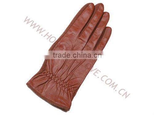 HS119 ladies winter studded leather gloves