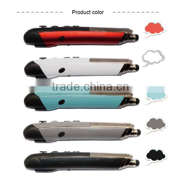 Innovative Multi-function Pen Shaped Wireless Mouse With Laser Presenter and Stylus Touch Pen