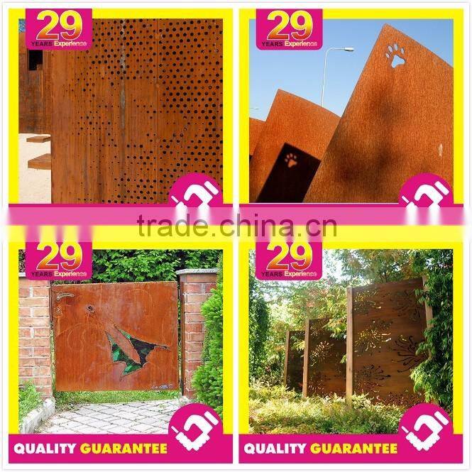 Rusted Weathering Steel Corten Steel Plate Customized Fabrication Service
