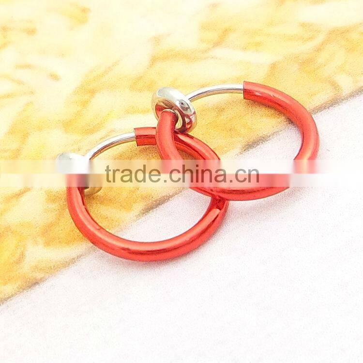 15 mm Wide Spring Factory Wholesale Colored Captive Hoop Nose Rings