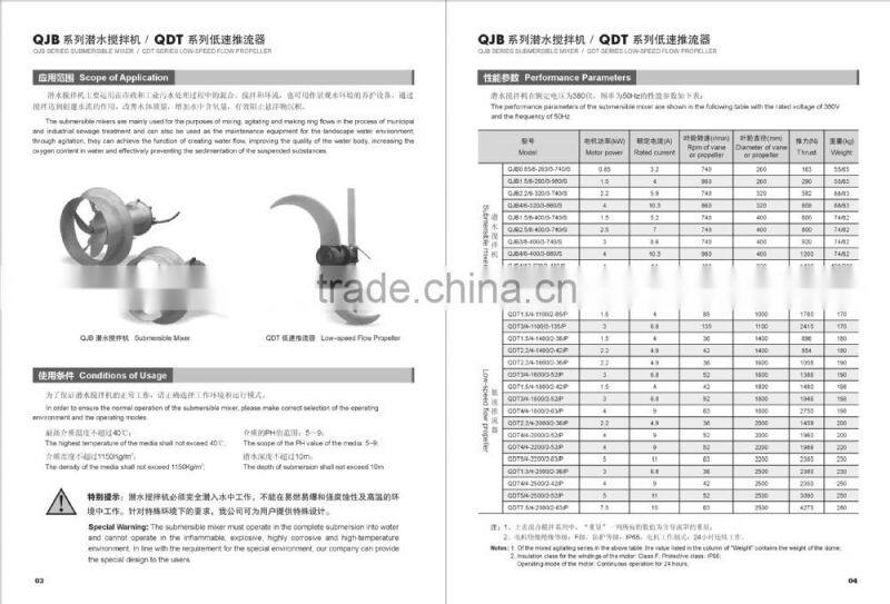 pig manure anoxia tank submerged mixer