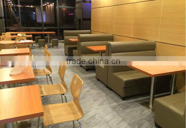 Restaurant furniture/simple design leather cover restaurant booth sofa
