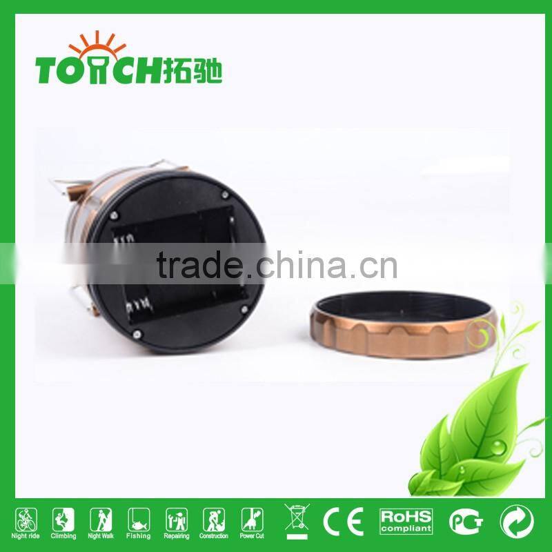 Flashlight Manufacturer Plastic Solar Rechargeable Camp Light Long Working Hour 3*AAA Battery Tent Lamp Emergency Lantern