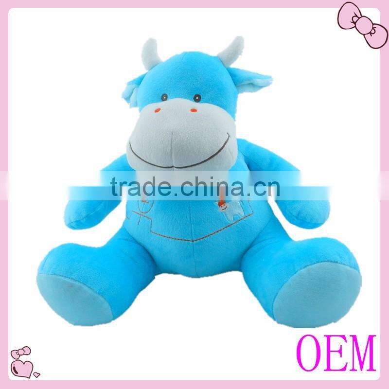 High Quality Stuffed plush blue cow