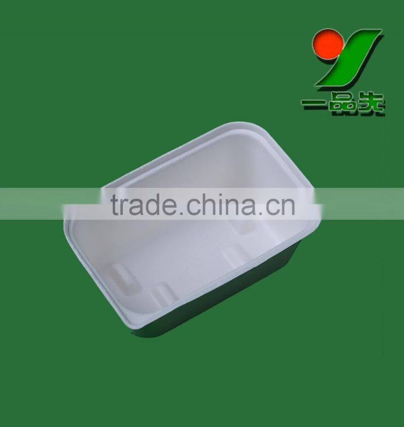 Customized White Bagasse Pulp Packaging Boxes / Biodegradable Fiber Molded Black Box Packaging