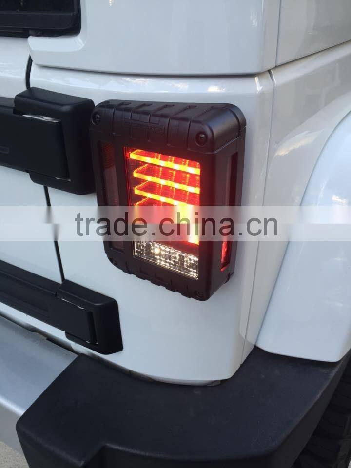 LED Brake Tail Lights Assembly with Rear Turn Singal Reverse Lights Jeep Wrangler Jk 07-15