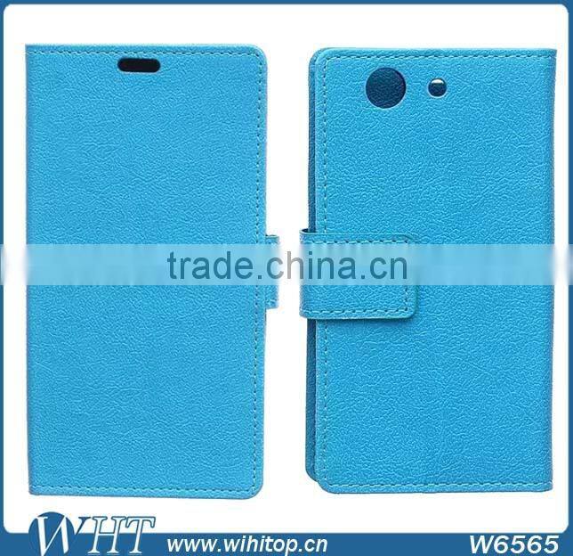 Phone Accessories Luxury Wallet Leather Flip Case for Sony Xperia Z4 Compact