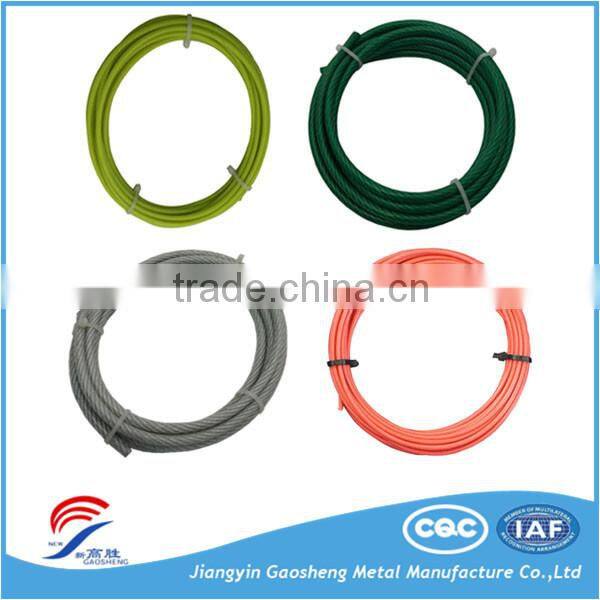 7x7 PVC Coating Galvanized Steel Wire Cable